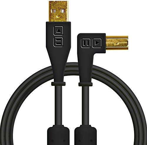 DJ TechTools כבלים כרומה כבלים זווית ימנית USB-A לכבל USB-B | 1.5m / 5 ft | אופטימיזציה של